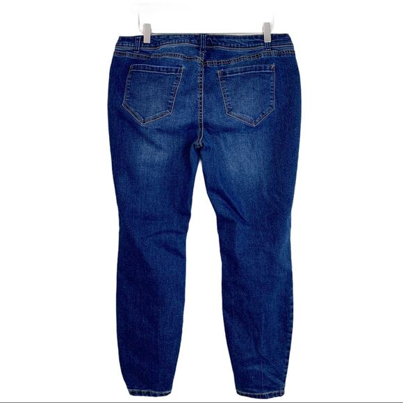 For the Republic Jeans Blue Skinny Ankle Mid Rise Medium Blue Women's Size 14/31 - Picture 2 of 12